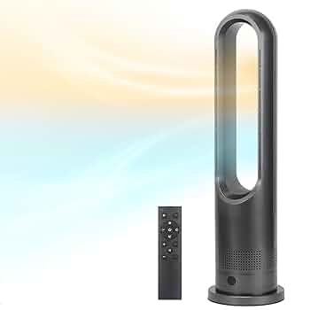 Amazon | 扇風機【冷暖房兼用・羽なし】 タワーファン 8段階送風